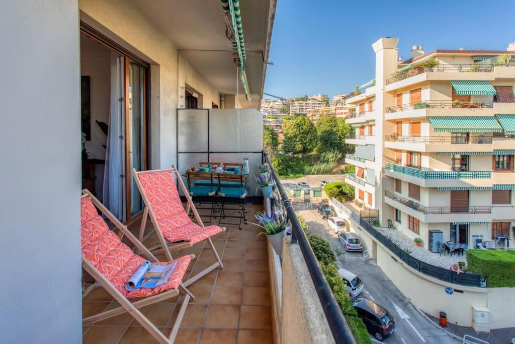 L45 Suite St Marguerite Sea View/ Balcon, Parking Wifi Niza Exterior foto