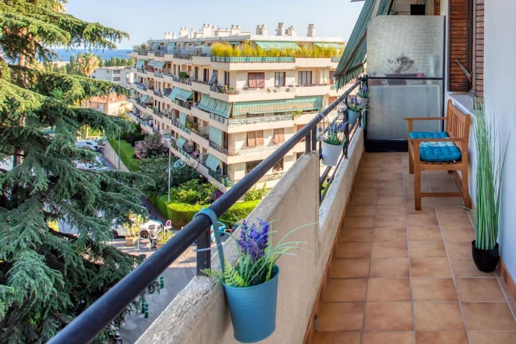L45 Suite St Marguerite Sea View/ Balcon, Parking Wifi Niza Exterior foto